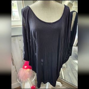 XL Ladies Cold Shoulder Dolman Shirt